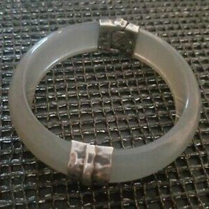 Silpada Magnetic Silver Hinged Resin Bracelet